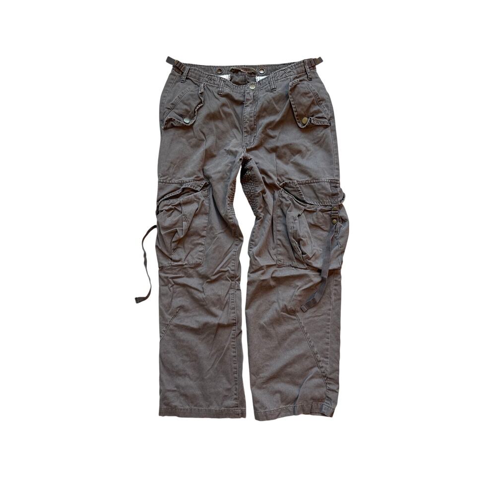 Da-Nang RARE Women’s Cargo Pants M Brown Y2K Baggy Utility Parachute 2000s